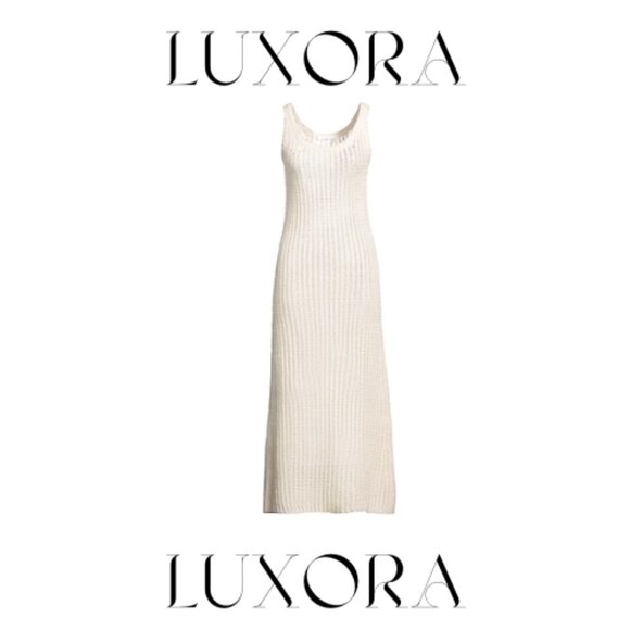 CHLOÉ Women's Open-knit Ribbed Maxi Dress Long dresses  wool, silk, cashmere - Picture 2 of 8